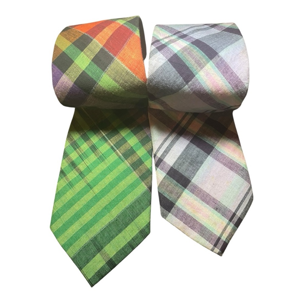 🔥Host Pick🔥 2 pack of plaid ties: purple hues and multi color